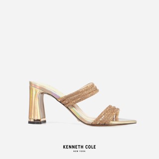 KENNETH COLE รองเท้าส้นสูงผู้หญิงรุ่น AMELIA FLARE JEWEL GOL…