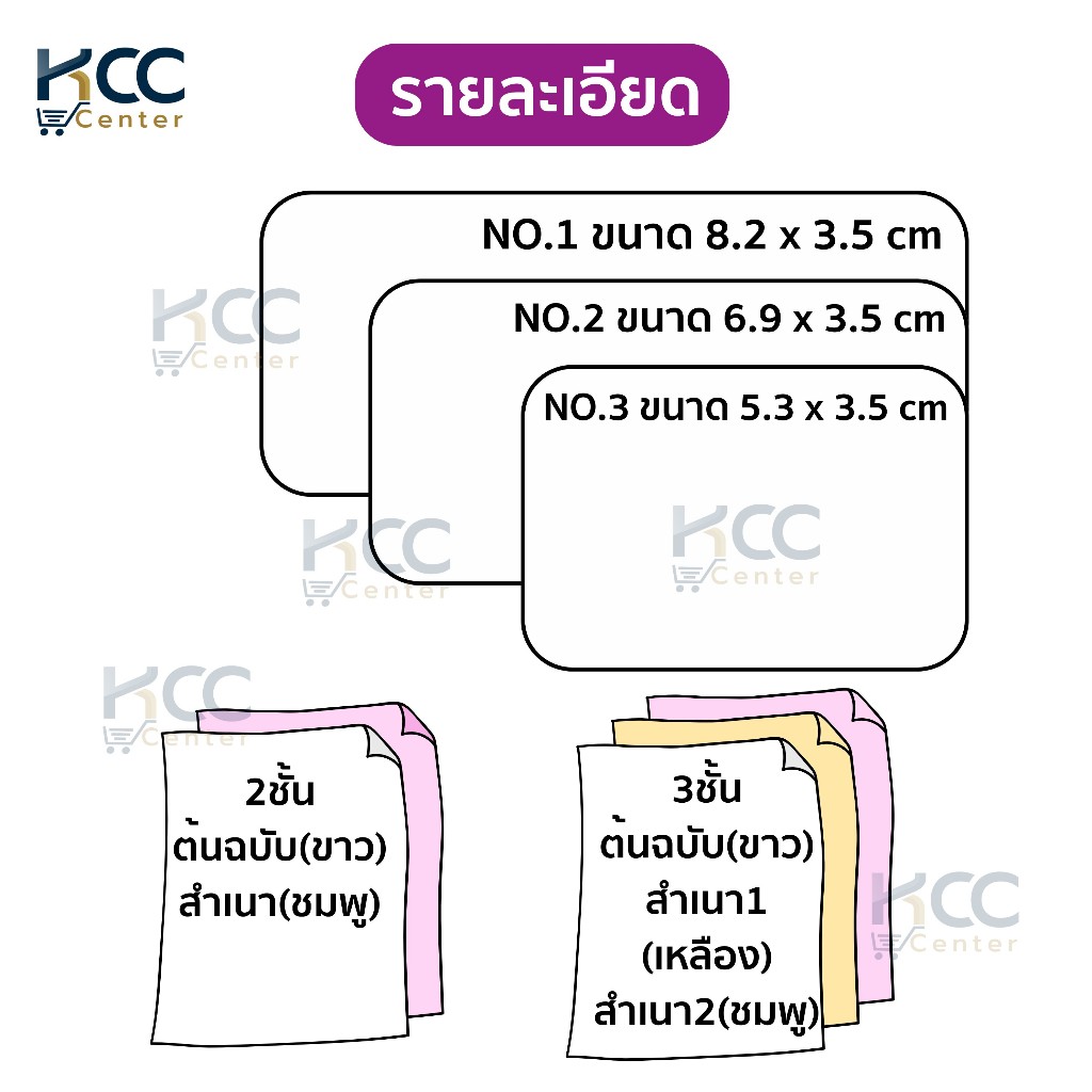 (ยกแพ็ค/10เล่ม) สมุดบิลเงินสด บิลเงินสด ตราช้าง คาร์บอนในตัว 2ชั้น และ 3ชั้น มี 3 ขนาด รูปที่ 8