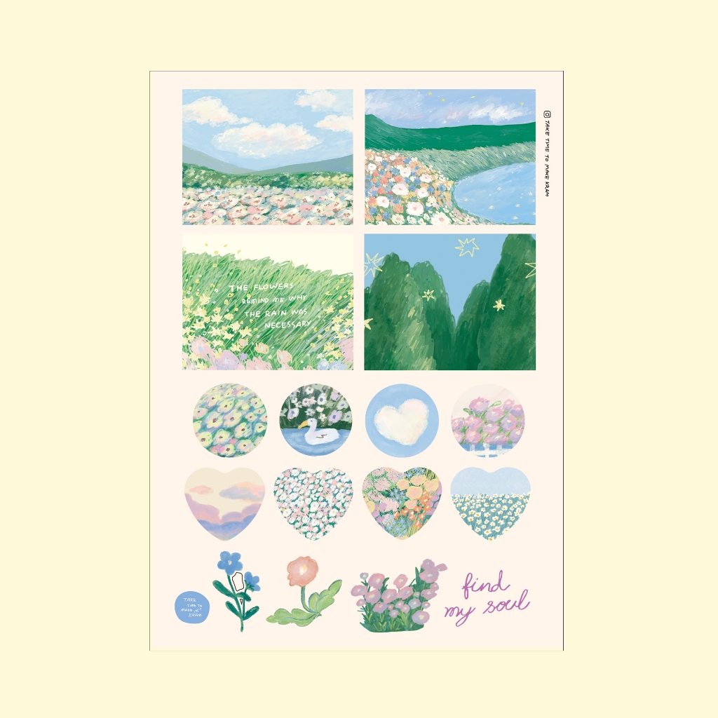 [Take Time To Make Kraam] Sticker Premium PVC 5x7 waterproof