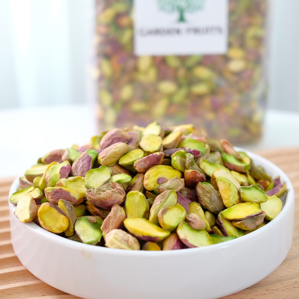 Roasted Pistachio Half พิสตาชิโอแบบซีก (อบ) นำเข้าจากอเมริกา ถั่วเพื่อสุขภาพ เกรด A By Garden Fruits