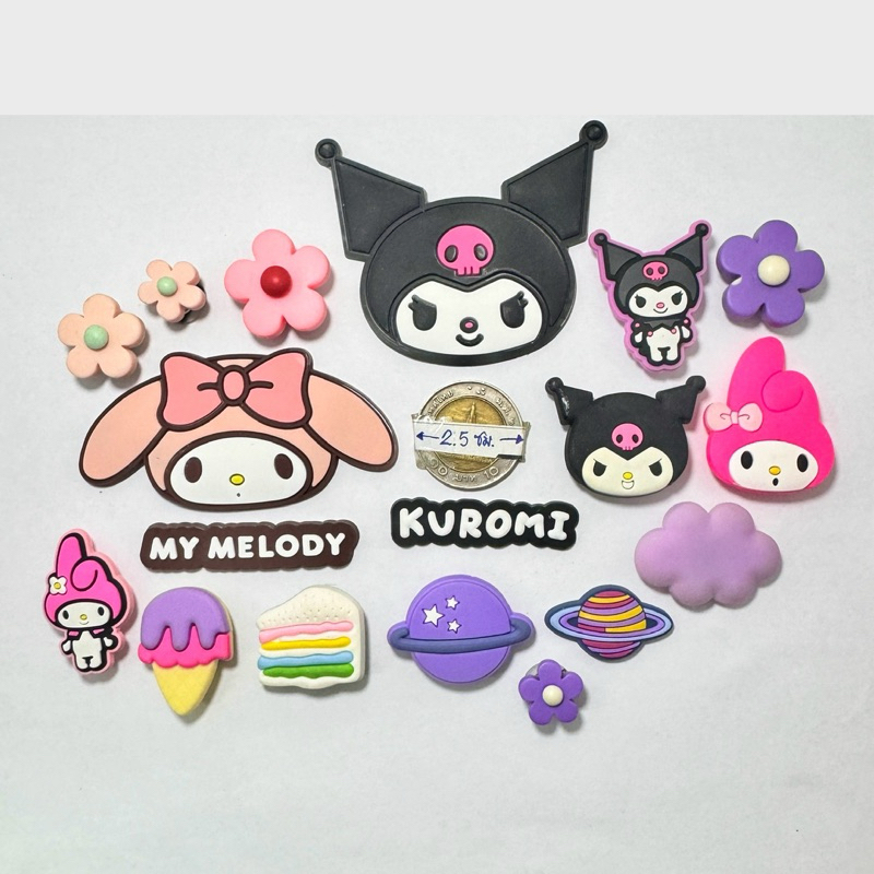 TBCT 🛍️ 🌈ตัวติดกระเป๋ามีรู “ คุโรมิ มายเมโลดี้ “ ✨🌸 Bag Charms “ kuromi my melody Sweet “JBSweet สายหวาน จัดเลยจ้าาา