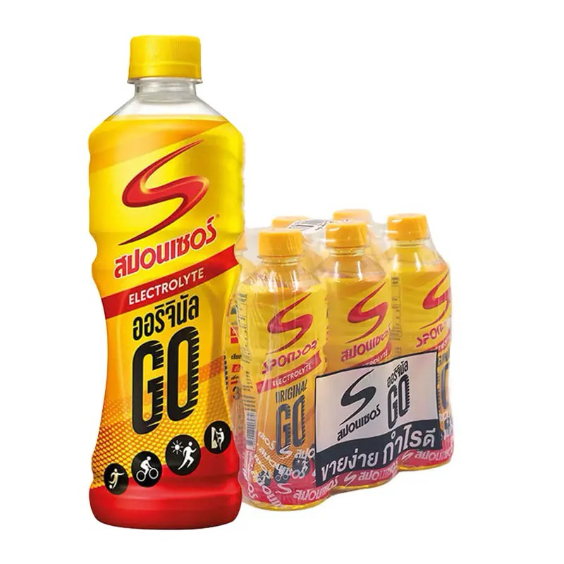 สปอนเซอร์ เครื่องดื่มเกลือแร่ ออริจินัล โก 420 มล. x 6