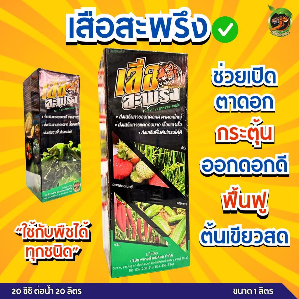 สาหร่าย เสือสะพรึง ปุ๋ยน้ำ 1 ลิตร ช่วยกระตุ้นเปิดตาดอก แตกกอดี ฟื้นต้นโทรม