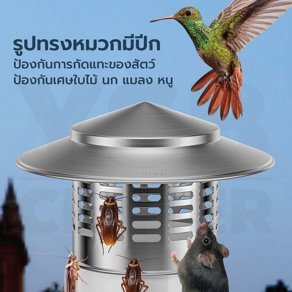 ตะแกรงระบาย อากาศ กันน้ำ กันฝน กันหนู กันแมลง สแตนเลสแท้ รูปที่ 3