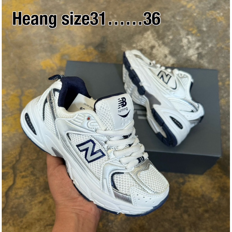 New รองเท้าผ้าใบNBเด็ก มาใหม่ เบา ใส่สบายรองเท้าเด็กหญิงชายพร้อมส่ง size30-36