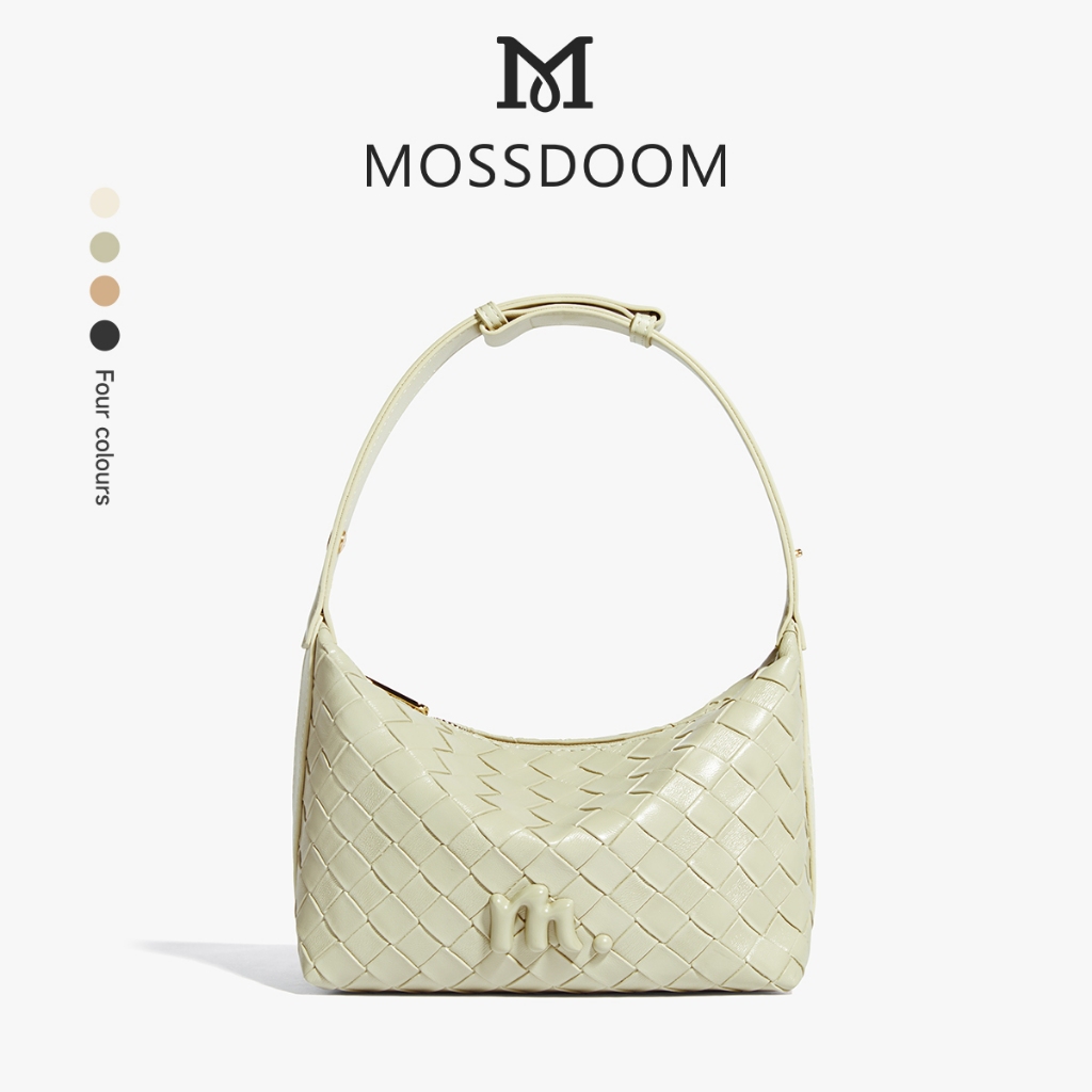 MOSSDOOM Celestia Bag กระเป๋าถือแฟชั่นลายทอเลียนแบบสำหรับผู้หญิง