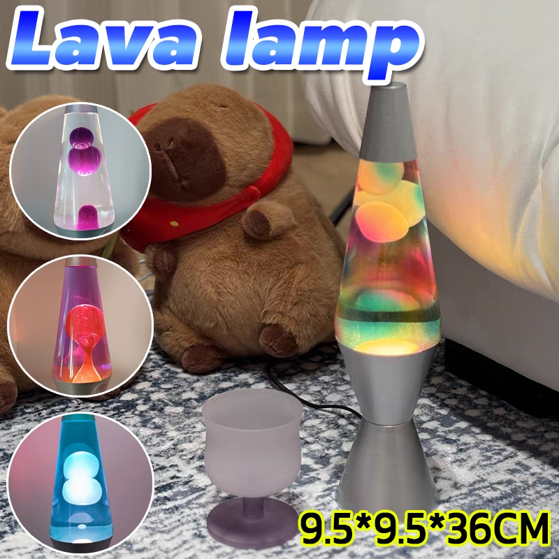 Lava Lamp โคมไฟลาวา โคมไฟตั้งโต๊ะ ไฟแต่งห้อง โคมไฟลาวาภูเขาไฟ โคมไฟตกแต่งแบบไดนามิก จากน้ำแว็กซ์ขึ้นเองอัตโนมัติ