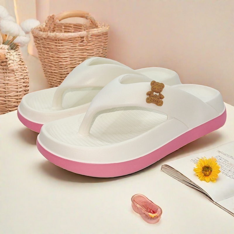 TIKP อุปกรณ์เสริมฟรี รองเท้าแตะ fitflop สำหรับผู้หญิง EVA พื้นหนา กันลื่น รองเท้าแตะลําลอง รองเท้าเต