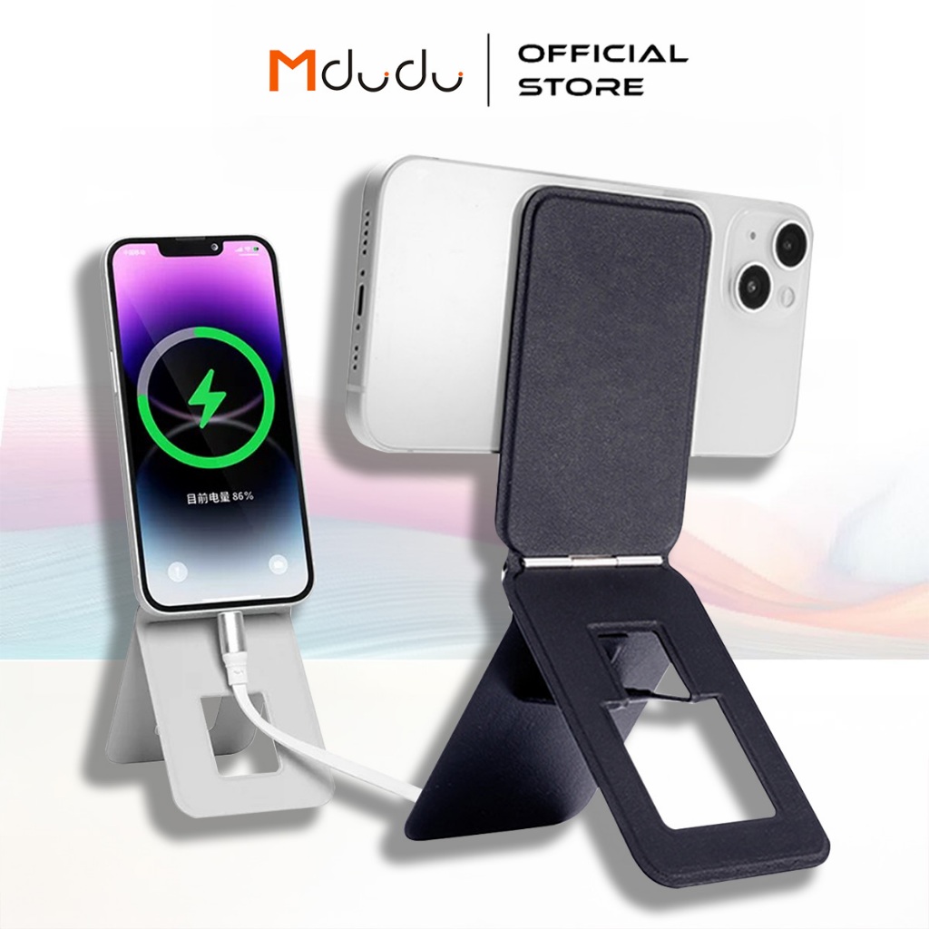 [ของแท้100%]Mdudu ขาตั้งโทรศัพท์มือถือ แม่เหล็ก MagSafe พับเก็บได้ มีความบางเบา แรงดูดแม่เหล็กดี