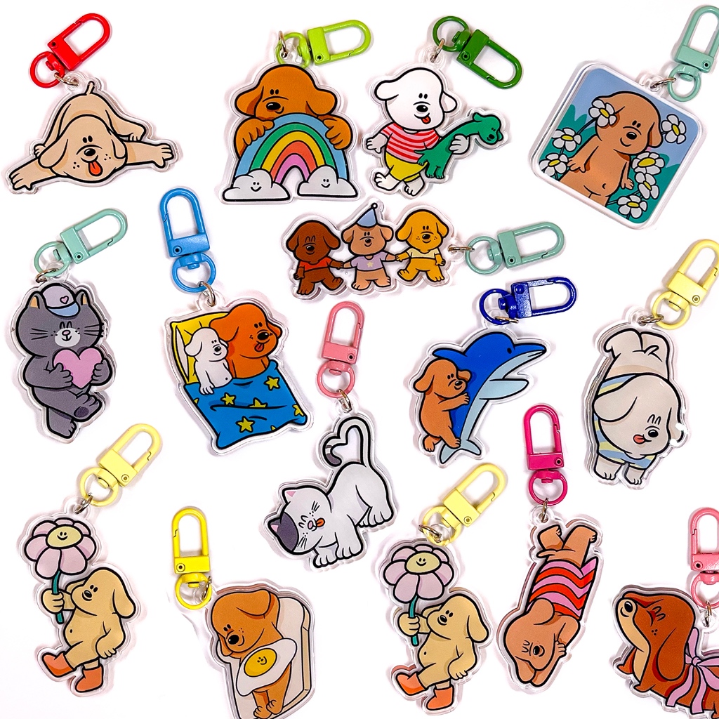 ssktmmee - 2sided keyring พวงกุญแจอะคริลิค ลาย2ด้าน น่ารัก