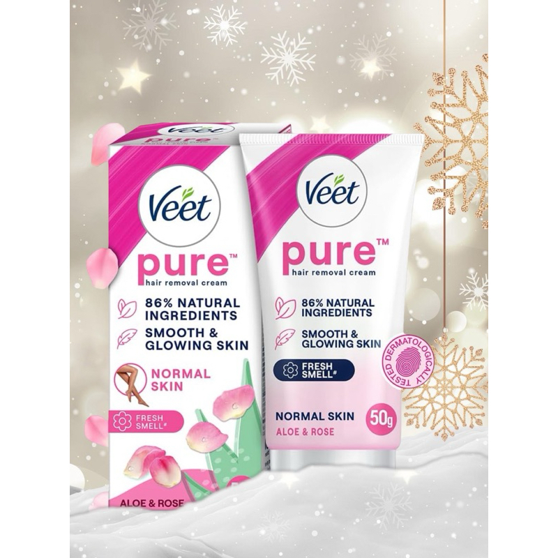 VEET NORMAL SKIN EXTRACT BODY & LEGS วีทครีมกำจัดขน 30g แพ็คแกจใหม่ เป็นส่วนผสมของ Aloe Vera กับ rose extract 30g
