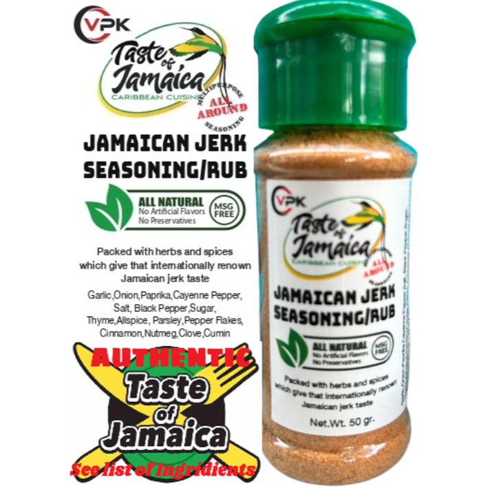 Jamaican Jerk Rub Seasoning, Authentic Famous Jamaican Seasoning Rub, for Pork, Chicken and Seafood-25gr-50gr-80gr