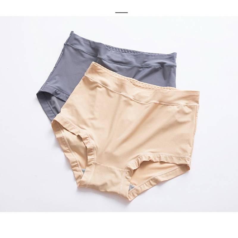 412#(ยกเซ็ต-3ตัว)พร้อมส่งM-2xl กางเกงผ้านิ่มผ้าลื่นเย็นสบายเอวสูง เป้าเย็บติด
