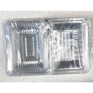 กล่องเบเกอรี่ TR-02S (PET) (ฝาไม่ล็อค) 1 แพค 100 ชิ้น