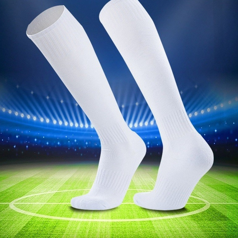 ถุงเท้าสีพื้น ถุงเท้าฟุตบอล รุ่นข้อยาว ของแท้ 100% คุณภาพดี หนานุ่ม ใส่สบาย ระบายอากาศดี [พร้อมส่ง]