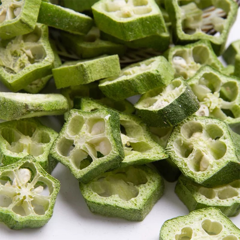 Freeze Dried Okra 5g กระเจี๊ยบฟรีซดราย ขนมนก ผสมกับอาหาร นกกัดง่าย โดยเฉพาะนกขนาดเล็ก ขนมนกแก้ว อาหารนก