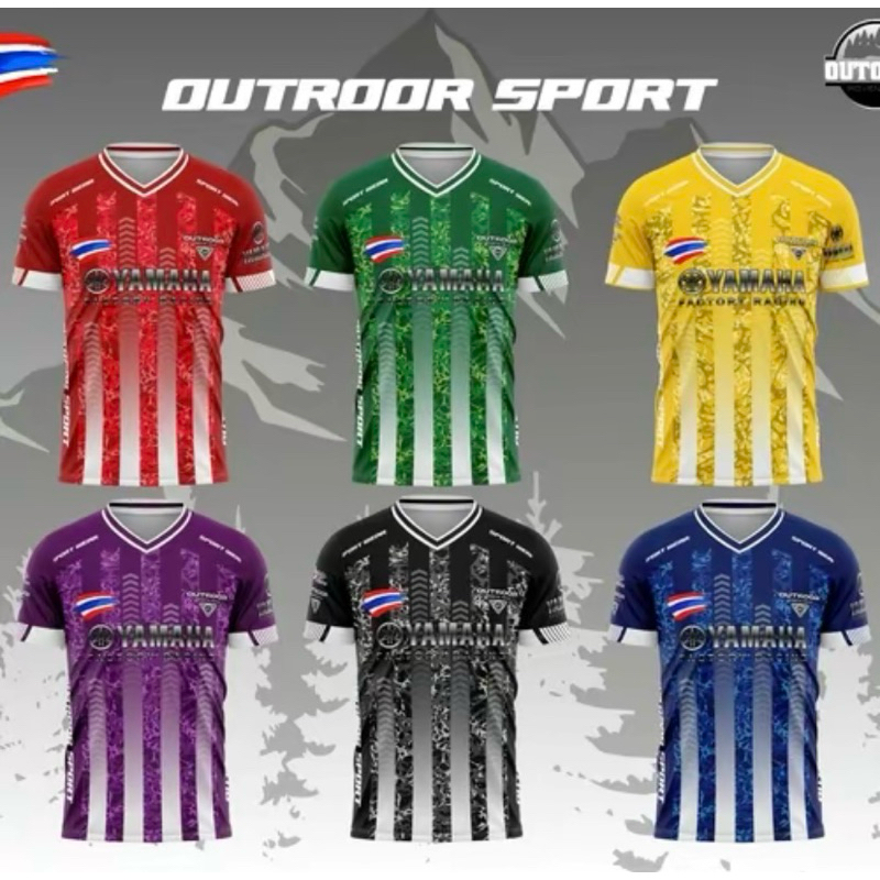 เสื้อกีฬา คอวีลายใหม่ สีสวยคมชัด สินค้าพร้อมส่ง