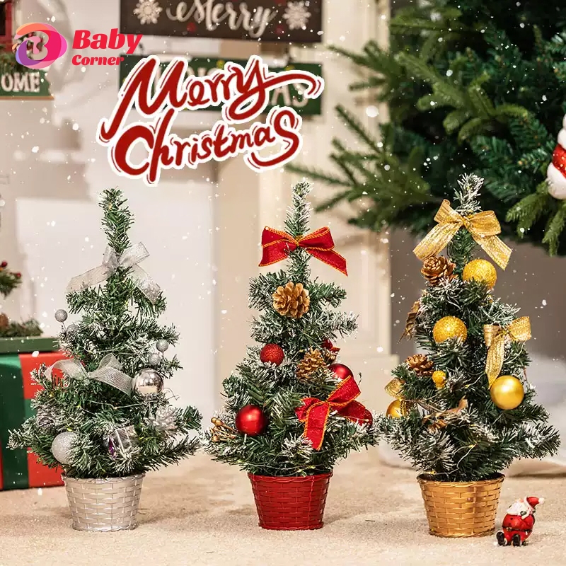 Christmas tree ต้นคริสต์มาส 20cm ต้นคริสต์มาสจิ๋ว ตั้งโต๊ะ + ของตกแต่งคริสมาสต์ คริสต์มาส ตกแต่งคริสต์มาส