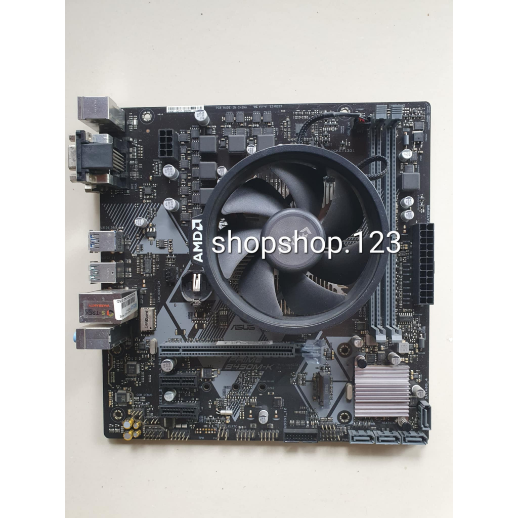 B450M K AMD Ryzen R5 2600  เมนบอร์ด+ CPU AMD Ryzen R5 2600  Asus prime B450M-K พร้อมซิงค์เดิม