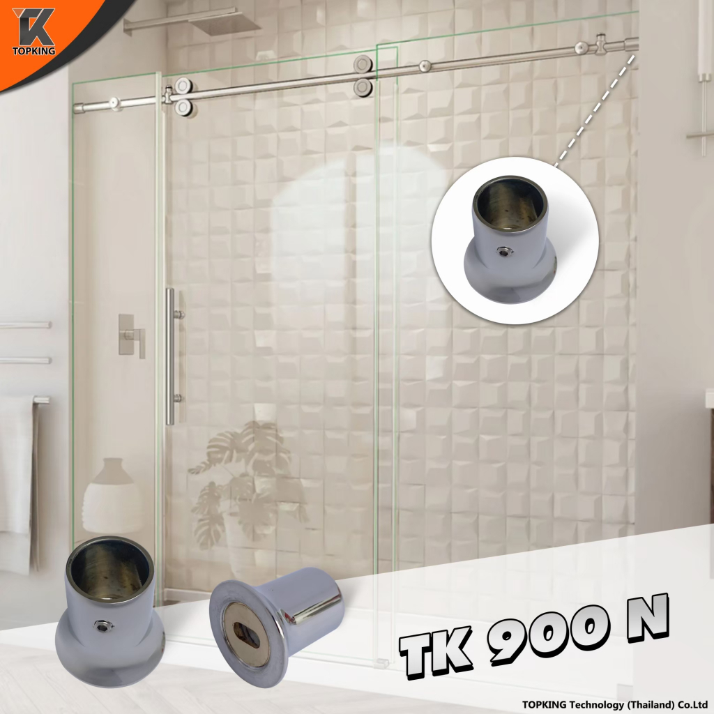 ตัวยึดกระจกกันแกว่ง Stainless 304 ตัวร้อยท่อ กันแกว่ง ข้อยึดท่อกลม รุ่น TK 900 N