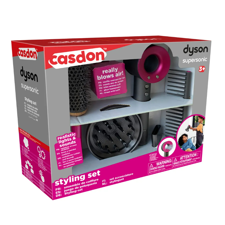Casdon Dyson Supersonic Styling Set เซ็ตอุปกรณ์ตกแต่งทรงผมพร้อมเครื่องเป่าผมของเล่น