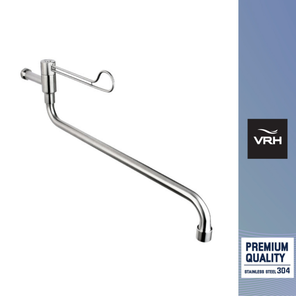 VRH ก๊อกน้ำสำหรับอ่างล้างชามติดผนังท่อ 400 MM. รหัส HFVSA-112002 (ห่อแอร์) (Clearance Product)