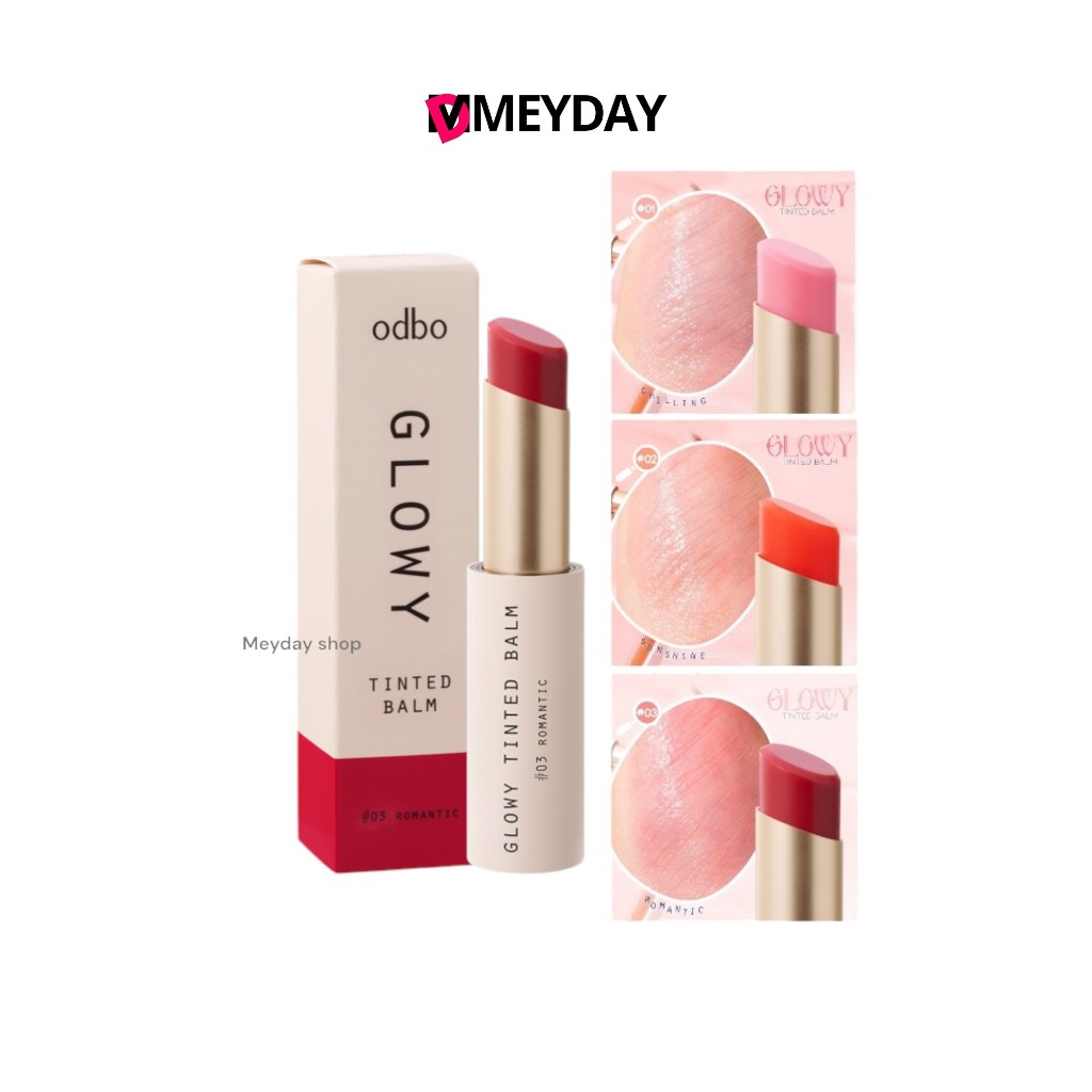 (OD5004) odbo โอดีบีโอ โกลว์วี่ ทินส์ ปาล์ม 01 ชิลลิ่ง GLOWY TINTED BALM