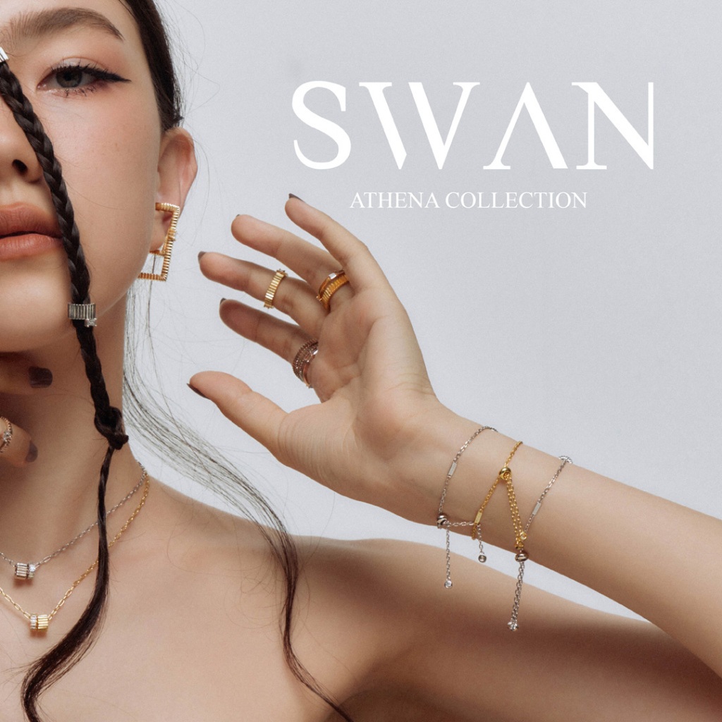 Swan سوار ATHENA فضة حقيقية بدلاية زركون — صورة 5