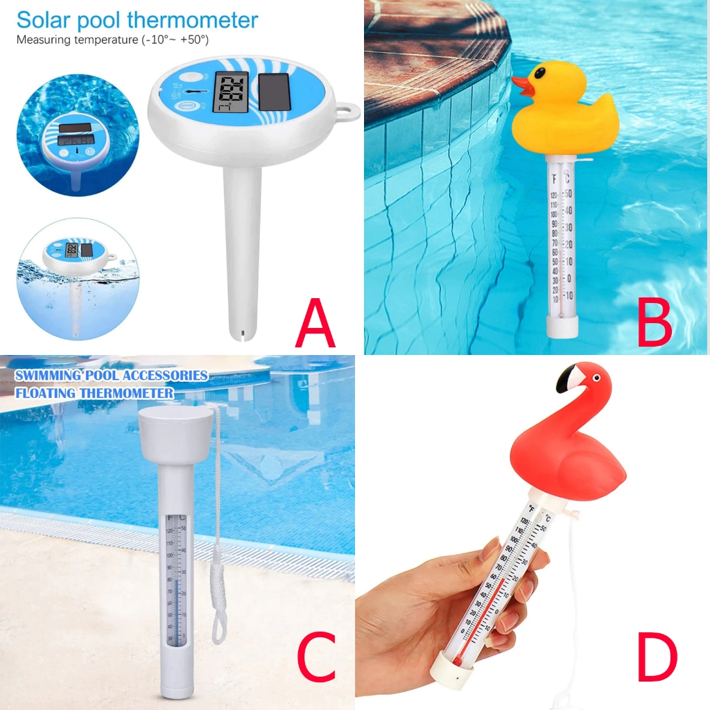 เครื่องวัดอุณหภูมิ สระว่ายน้ำ Swimming Pool Floating Thermometer for Fahrenheit and Celsius Fountain Spa Hot Spring Bath