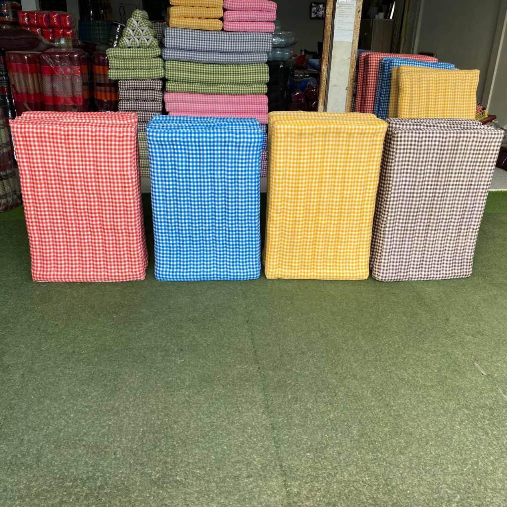 ที่นอน3พับ เพื่อสุขภาพ ลายสก็อต ขนาด90x180x8cm. ของแท้ดั้งเดิมไม่แท้ยินดีคืนเงิน3เท่า