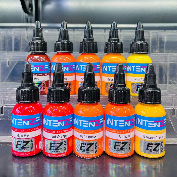 Intenze Color Tattoo Ink 1oz สีแดง ส้ม เหลือง