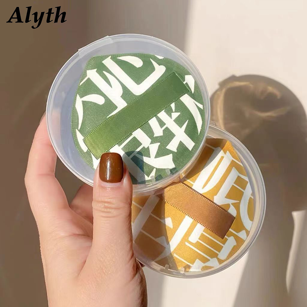 ALYTH  ฟัพฟองน้ำ เครื่องมือการ แต่งหน้า ทรงสามเหลี่ยม  ใช้ซ้ําได้ แบบหนา มีกล่อง ร้านค้าชาวไทย