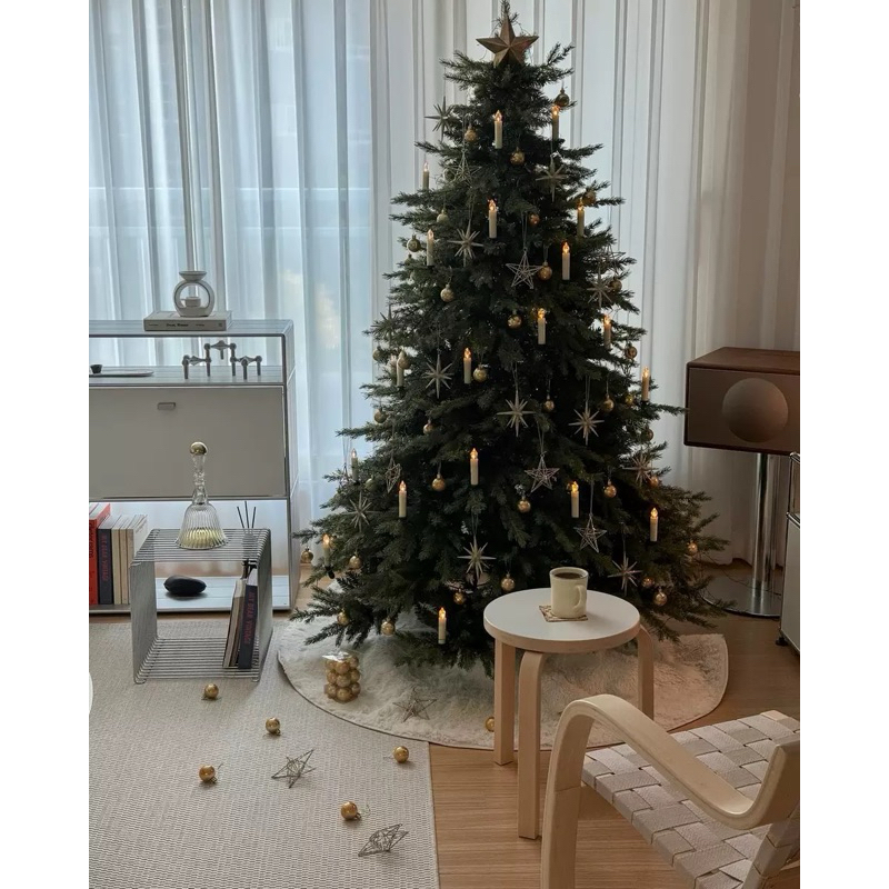 Luxury christmas tree ต้นคริตส์มาส 1.5-5 เมตร ก้าน PE ล้วนทรงแบบในรูป แน่นหนา ฟู ถ่ายจากสินค้าจริง
