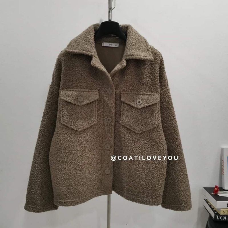 **ของแท้พร้อมส่งจากไทย** MANGO​ BOUCLE​ JACKET WITH​ POCKET​