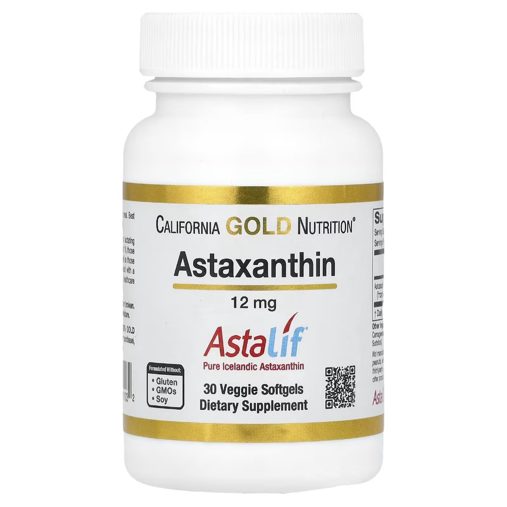 California Gold Nutrition, Astaxanthin, Astalif® Pure Icelandic, 12 mg, 30 Veggie Softgels (No.3773)