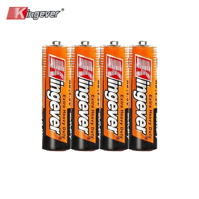 Kingever แบตเตอรี่สำหรับงานหนักหนักเป็นพิเศษ4ชิ้น AA R6/AAA R03