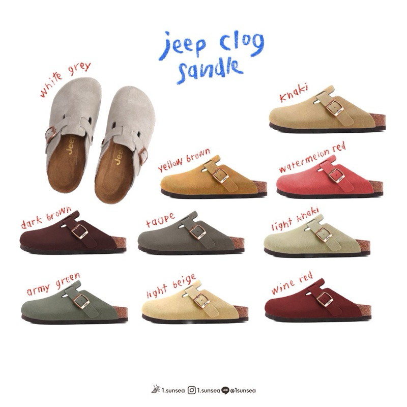 ลดคุ้มๆ รอของ 7-14วัน JEEP Clog Sandal รับประกันของแท้