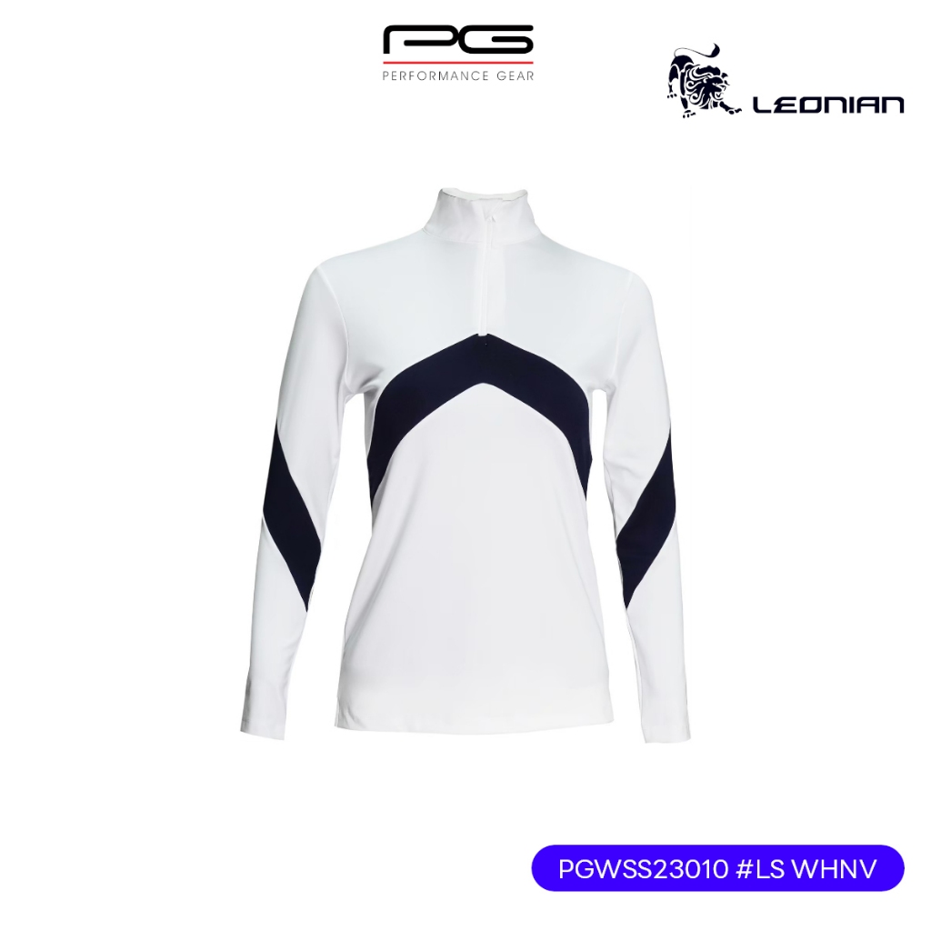 เสื้อผ้ากอล์ฟ PG WOMEN # PGWSS23010 (LS WH/NV)