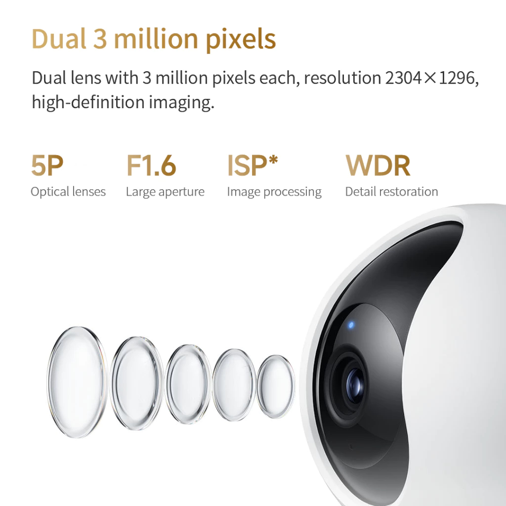Xiaomi Smart Camera กล้องวงจรปิดสองเลนส์รุ่น C300 Dual 2K 3MP