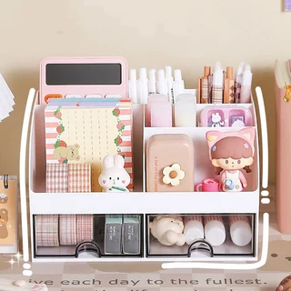 ฟรีสติ๊กเกอร์ กล่องเก็บของ storage box กล่องใส่เครื่องสำอาง มีลิ้นชัก กล่องปากกา กล่องใส่ของอเนกประสงค์