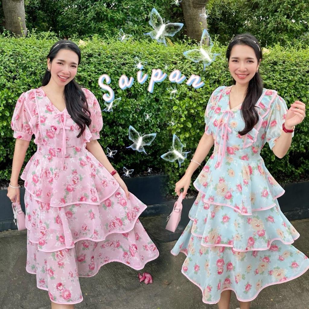 เดรส”รุ่นสายป่าน”(อก40”ยาว42”) ทรงขนมชั้น