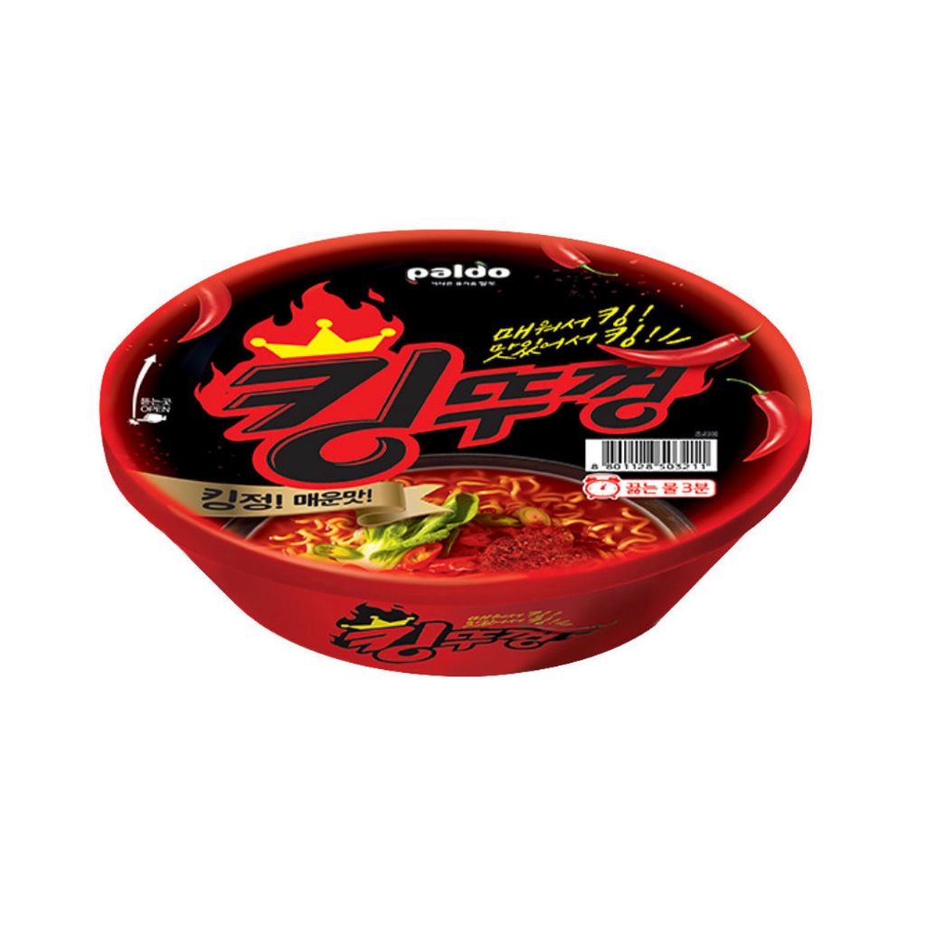 [ของแท้] 킹뚜껑 Paldo Extra Spicy Jumbo Noodle Bowl (บะหมี่กึ่งสำเร็จรูปแบบถ้วยจัมโบ้ รสเผ็ดมาก) 110g