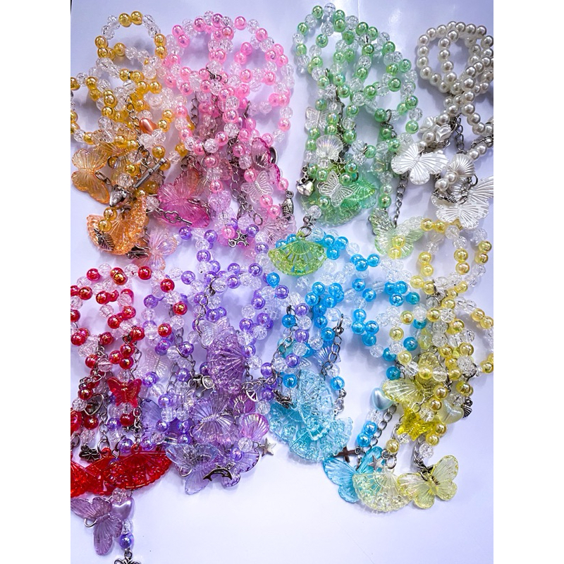 🌸🦋สายรัดเข็มขัดนักเรียน🦋🦋ปลายห้อยผีเสื้อ,ห้อยหางนางเงือก,ห้อยพัด (สุ่มลาย) เลือกโทนสี