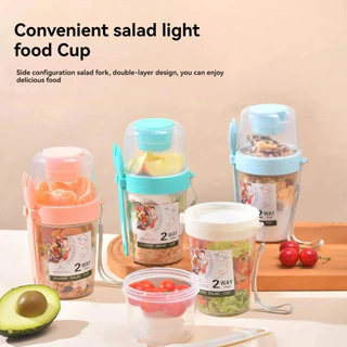 ถ้วยใส่อาหารเช้าพกพา ถ้วย Overnight Oat ถ้วยข้าวโอ๊ต ถ้วยโยเกิร์ต แก้วพกพา โหลใส่อาหารเช้า ภาชนะใส่อาหารเช้า ใส่สลัด