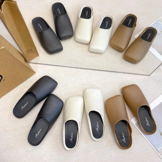 D399 รองเท้าแตะแบบสวม สีพื้นเรียบ พร้อมส่ง 3 สี
