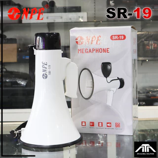 โทรโข่ง NPE SR-19 Megaphone NPESR19 50 W โทรโข่ง มี Bluetooth USB SD CARD NPE SR 19 บันทึกเสียงได้