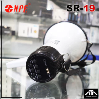 โทรโข่ง NPE SR-19 Megaphone NPESR19 50 W โทรโข่ง มี Bluetooth USB SD CARD NPE SR 19 บันทึกเสียงได้