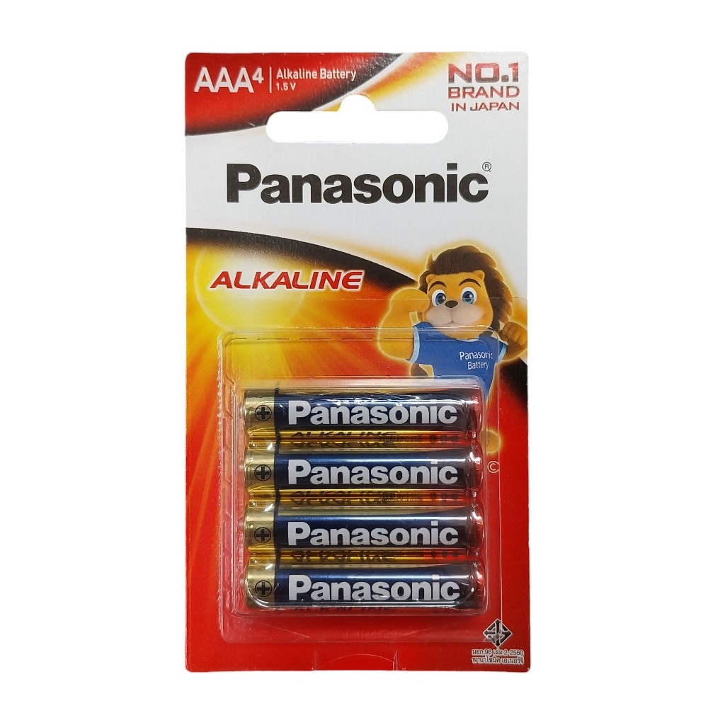 ถ่านอัลคาไลน์ LR03T/4B ขนาด AAA (แพ็ค 4 ก้อน) Panasonic ออกใบกำกับภาษีได้ batterymania