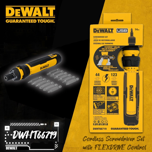 DeWALT  DWHT66719 สว่าน ไขควงไฟฟ้าไร้สาย ระบบ FLEXDRIVE 4V MAX