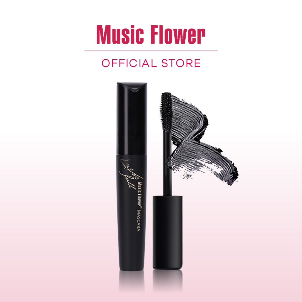[Music Flower] Mascara มาสคาร่าสีดำ กันน้ำกันเหงื่อ ติดทนนาน 24 ชม. ไม่เลอะ ไม่เปื้อน ไม่แพนด้า ขนตางอนดูเป็นธรรมชาติ